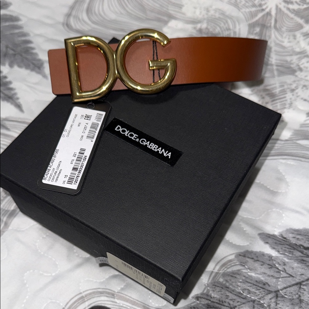 Dolce & Gabbana Tan Belt Bag with Gold Logo